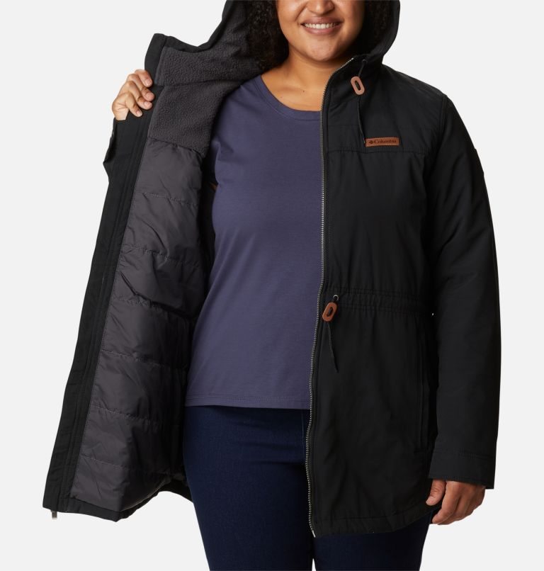 Jacheta Columbia Chatfield Hill Dama Negrii | Plus Size VTQ98M01Z